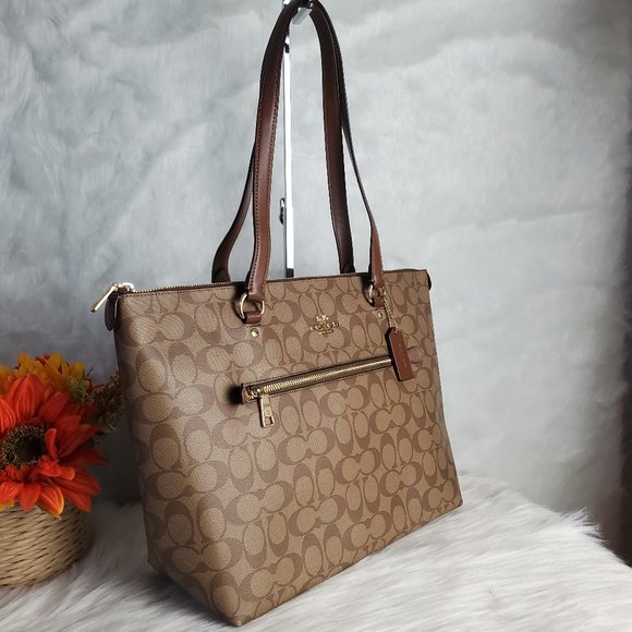 COACH GALLERY TOTE IN SIGNATURE CANVAS - Picture 4 of 6